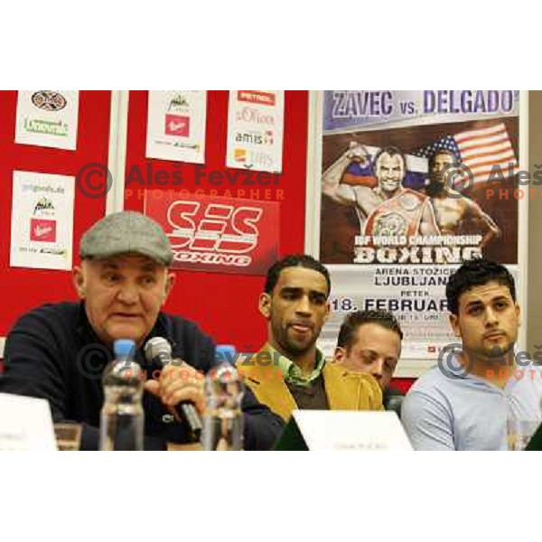 Paul Delgado of USA during press conference before IBF World Championship walterweight fight, Ljubljana, Slovenia on February 14,2011 