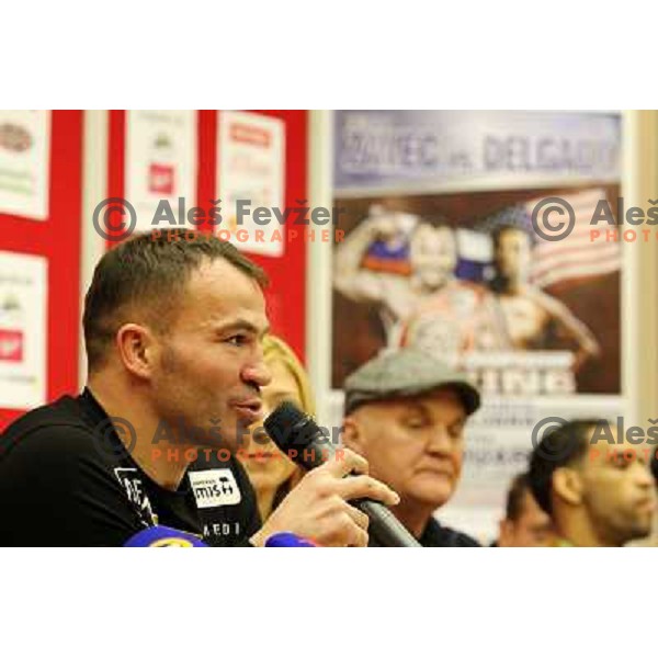 Dejan Zavec of Slovenia during press conference before IBF World Championship walterweight fight, Ljubljana, Slovenia on February 14,2011 