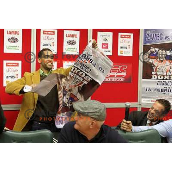 Paul Delgado of USA during press conference before IBF World Championship walterweight fight, Ljubljana, Slovenia on February 14,2011 