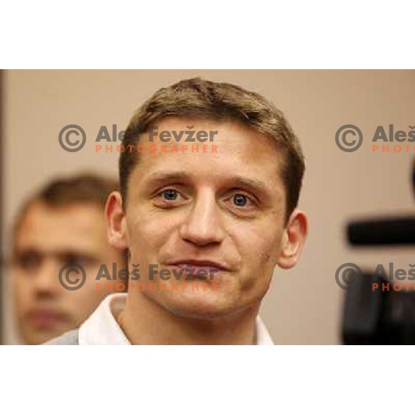 Denis Simcic of Slovenia during press conference before WBF World Championship fight, Ljubljana, Slovenia on February 14,2011 