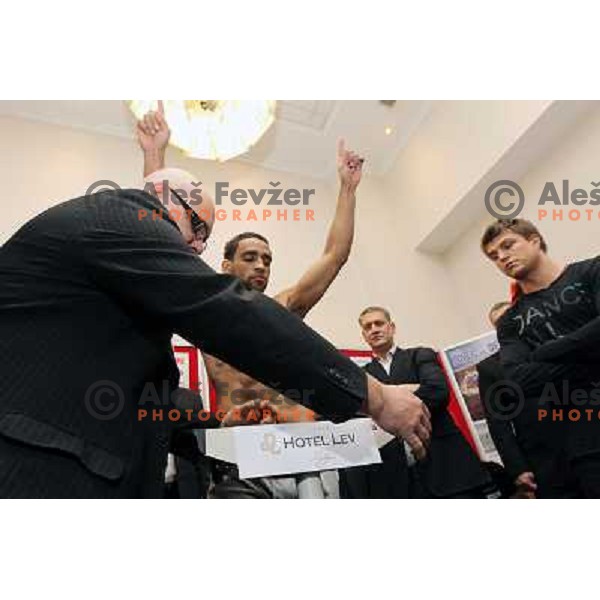 Paul Delgado of USA during offical weighting for boxing fights in Ljubljana, Slovenia on February 17,2011 