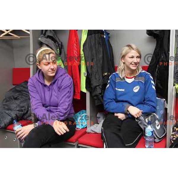 Krim Mercator players at their dressing room after practice session in Stozice, Ljublajna, Slovenia on February 17, 2011 