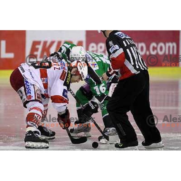 Jeffrey Shantz of KAC in action during ice-hockey match Tilia Olimpija- KAC in round 54 of EBEL league, played in Hala Tivoli, Ljubljana, Slovenia on Feburay 25,2011 