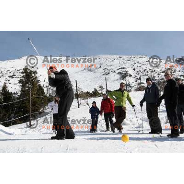 2. Diners Snow Golf Challenge, played at Krvavec Ski Resort in Slovenia on altitude 1800 meters. Teams of 2 golfers played Texas Scramble over 12 holes on February 27,2011 