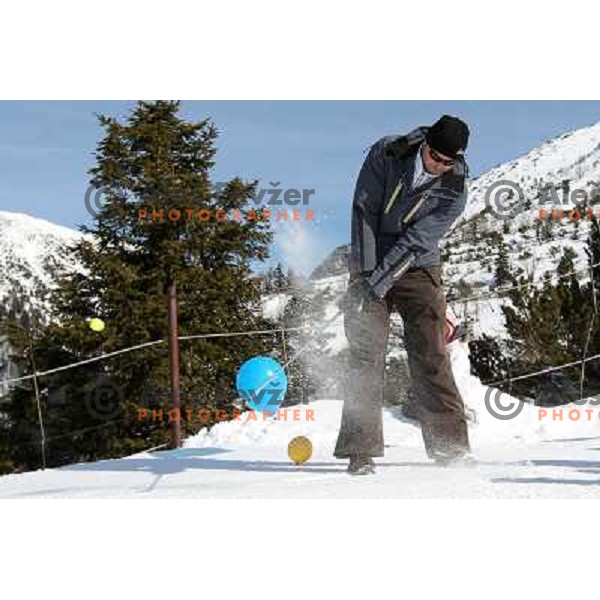 2. Diners Snow Golf Challenge, played at Krvavec Ski Resort in Slovenia on altitude 1800 meters. Teams of 2 golfers played Texas Scramble over 12 holes on February 27,2011 