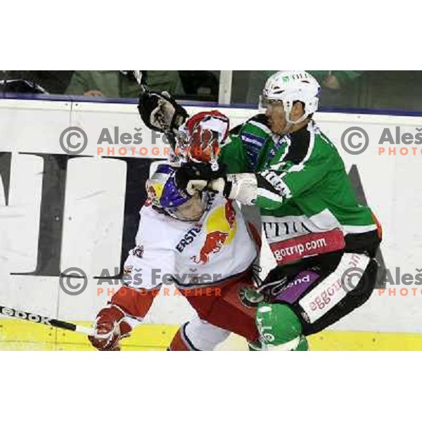 Ziga Pavlin of Tilia Olimpija in action during second game of quarter-final of Ebel league, played in Hala Tivoli, Ljubljana, Slovenia on March 1, 2011 