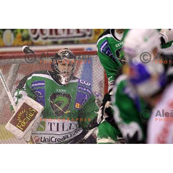 Jan Chabera of Tilia Olimpija during second game of quarter-final of Ebel league, played in Hala Tivoli, Ljubljana, Slovenia on March 1, 2011 