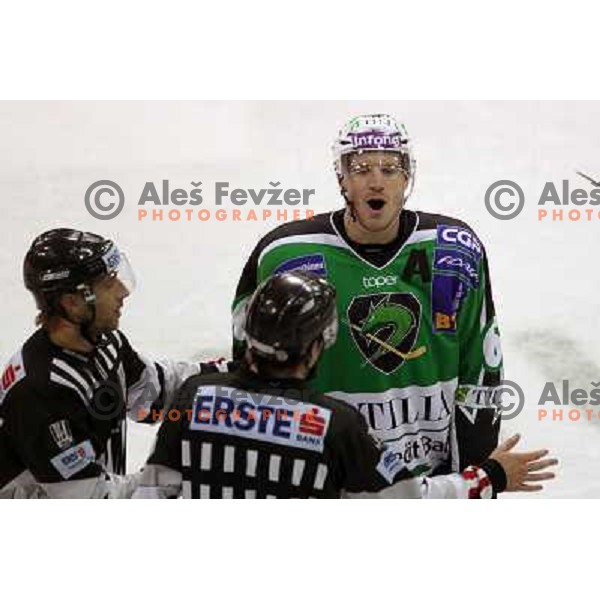 Bostjan Groznik of Tilia Olimpija during second game of quarter-final of Ebel league, played in Hala Tivoli, Ljubljana, Slovenia on March 1, 2011 