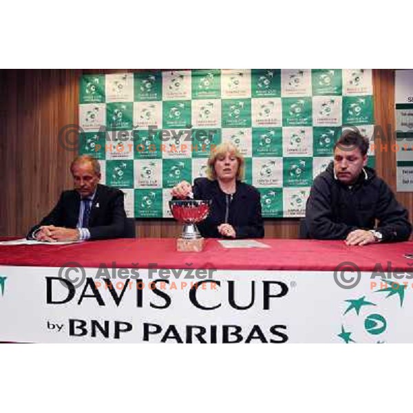 Zoran Kofol during offical draw for Davis Cup match, Hala Tivoli, Ljubljana, Slovenia on March 3, 2011 