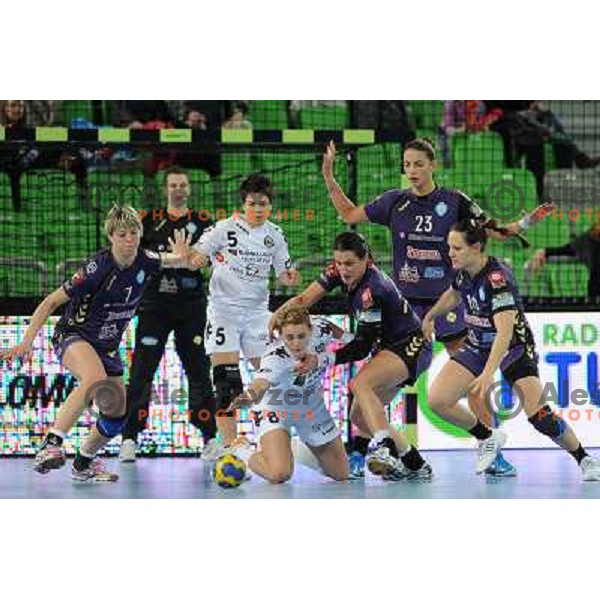  in action at the handball game RK Krim Mercator Ljubljana - Buducnost Podgorica, played in the Women\'s EHF Champions league main round, 04.03.2011 , Stozice Arena, Ljubljana, 