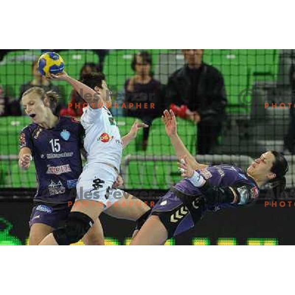  in action at the handball game RK Krim Mercator Ljubljana - Buducnost Podgorica, played in the Women\'s EHF Champions league main round, 04.03.2011 , Stozice Arena, Ljubljana, 