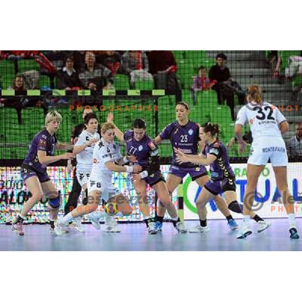 Andrea Lekic in action at the handball game RK Krim Mercator Ljubljana - Buducnost Podgorica, played in the Women\'s EHF Champions league main round, 04.03.2011 , Stozice Arena, Ljubljana, 