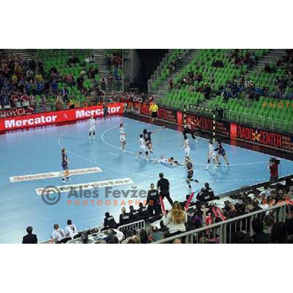  in action at the handball game RK Krim Mercator Ljubljana - Buducnost Podgorica, played in the Women\'s EHF Champions league main round, 04.03.2011 , Stozice Arena, Ljubljana, 
