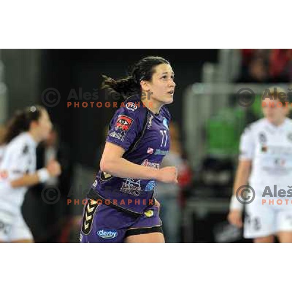 Andrea Lekic in action at the handball game RK Krim Mercator Ljubljana - Buducnost Podgorica, played in the Women\'s EHF Champions league main round, 04.03.2011 , Stozice Arena, Ljubljana, 