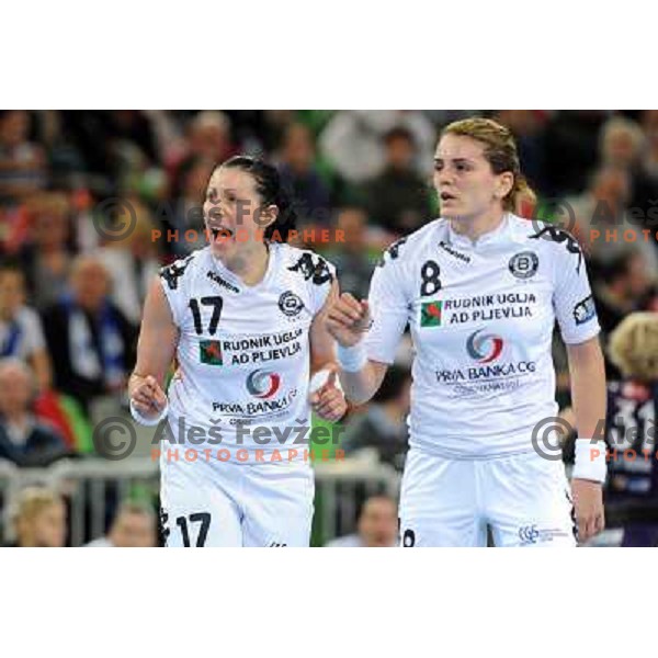 Bojana Popovic in action at the handball game RK Krim Mercator Ljubljana - Buducnost Podgorica, played in the Women\'s EHF Champions league main round, 04.03.2011 , Stozice Arena, Ljubljana, 
