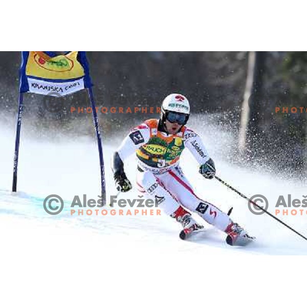 Philipp Schoerghofer of Austria during first run of Audi FIS World Cup giant slalom race for 50. Vitranc Cup in Kranjska Gora, Slovenia in March 5, 2011 