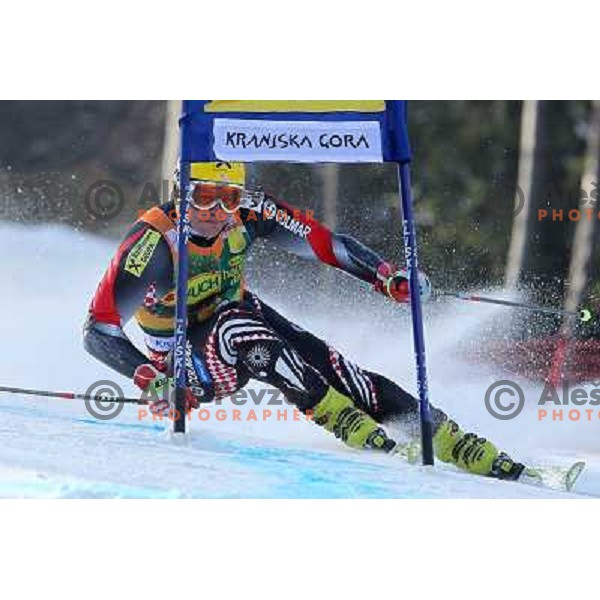 Ivica Kostelic of Croatia during first run of Audi FIS World Cup giant slalom race for 50. Vitranc Cup in Kranjska Gora, Slovenia in March 5, 2011 