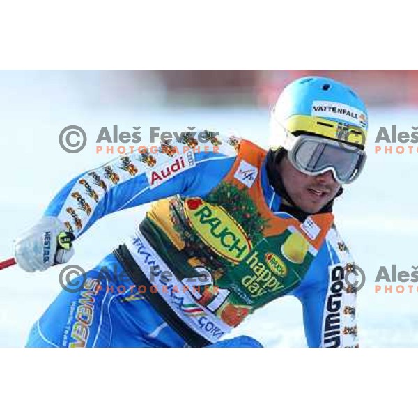 Matts Olsson of Sweden during first run of Audi FIS World Cup giant slalom race for 50. Vitranc Cup in Kranjska Gora, Slovenia in March 5, 2011 