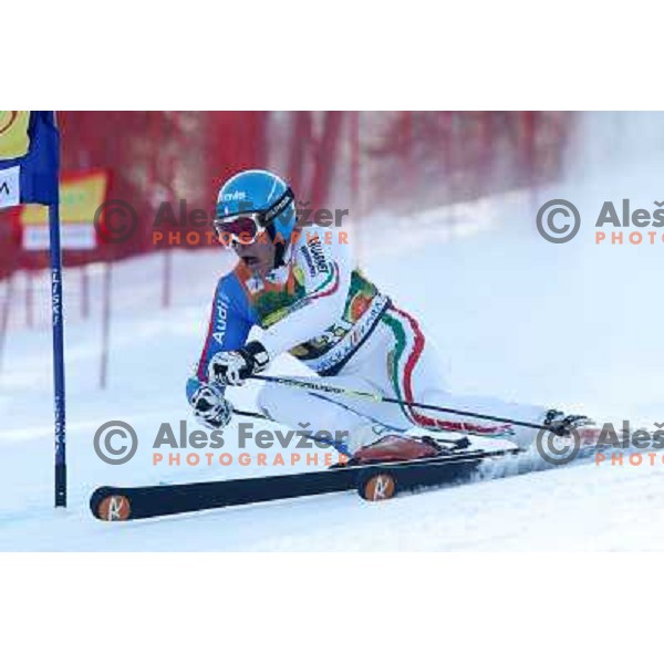 Christoph Innerhofer of italy during first run of Audi FIS World Cup giant slalom race for 50. Vitranc Cup in Kranjska Gora, Slovenia in March 5, 2011 
