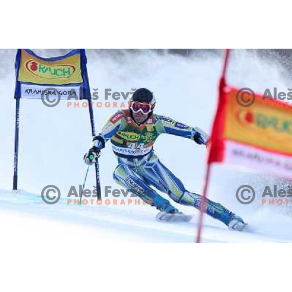 Miha Kuerner of Slovenia during first run of Audi FIS World Cup giant slalom race for 50. Vitranc Cup in Kranjska Gora, Slovenia in March 5, 2011 