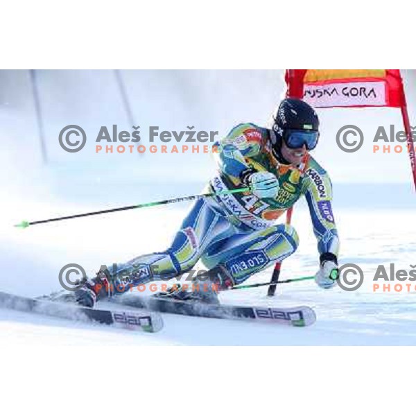 Ales Gorza of Slovenia during first run of Audi FIS World Cup giant slalom race for 50. Vitranc Cup in Kranjska Gora, Slovenia in March 5, 2011 