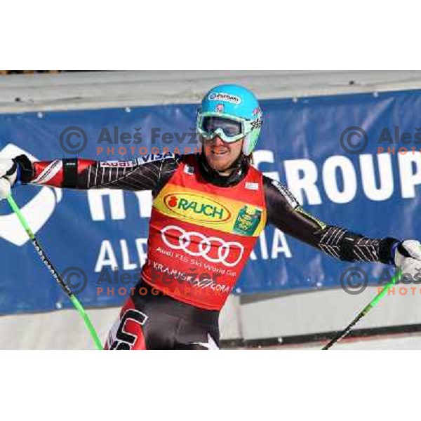 Ted Ligety in the finish area during second run of Audi FIS World Cup Giant Slalom for 50 Vitranc Cup in Kranjska Gora, Slovenia on March 5, 2011 