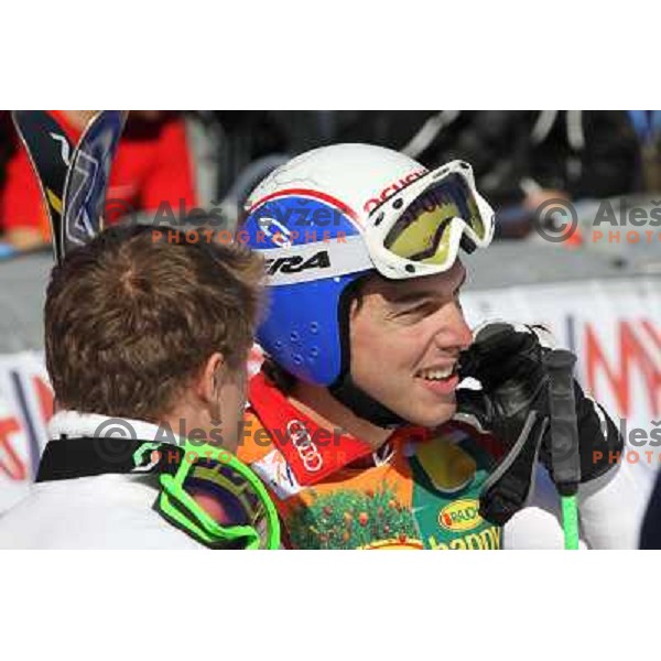  Carlo Janka after second run of Audi FIS World Cup Giant Slalom for 50 Vitranc Cup in Kranjska Gora, Slovenia on March 5, 2011 