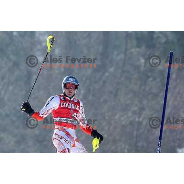 Kalle Palander in the first run of Audi FIS World Cup Slalom for 50. Vitranc Cup in Kranjska Gora, Slovenia on March 6, 2011 
