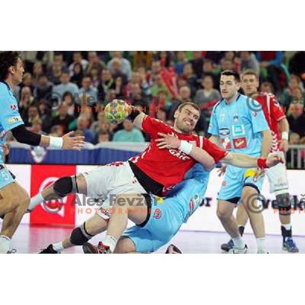 handball match Slovenia-Poland in first leg of qualification for EHF Handball Euro 2012, played in front of 12.000 spectators in Stozice, Ljubljana, Slovenia on march 9, 2011 