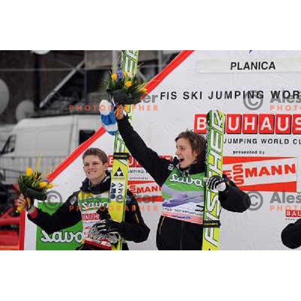 Morgenstern, Schilenenzauer (L-R) during Fis World Cup Ski Jumping Final in Planica, March 18th 