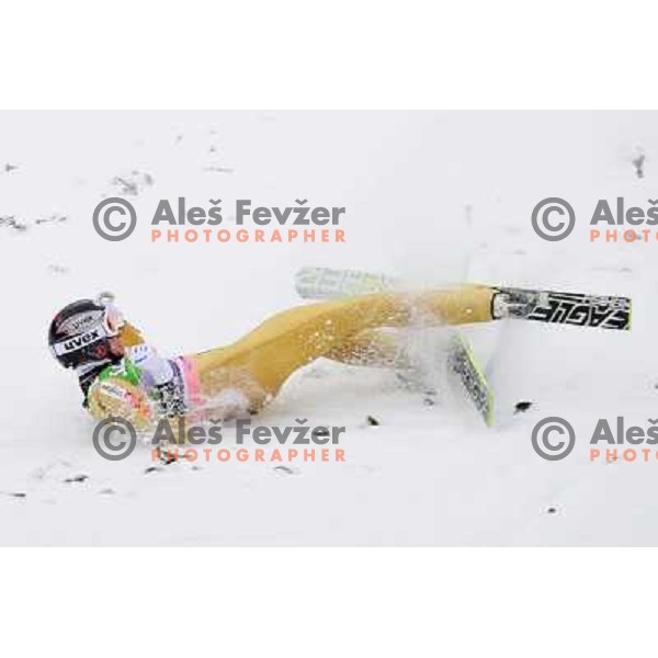 Robert Kranjec of Slovenia fall during second round of Fis World Cup Ski Jumping Final in Planica, March 18th 