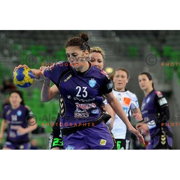 Andrea Penezic in action at the handball game RK Krim Mercator Ljubljana - Oltchim Valcea, played in the Women\'s EHF Champions league main round, 19.03.2011 , Stozice Arena, Ljubljana,[ 