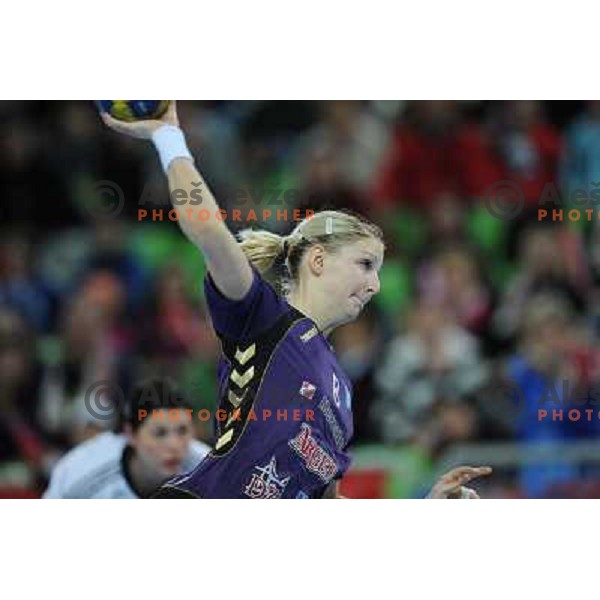 Tamara Mavsar in action at the handball game RK Krim Mercator Ljubljana - Oltchim Valcea, played in the Women\'s EHF Champions league main round, 19.03.2011 , Stozice Arena, Ljubljana, 