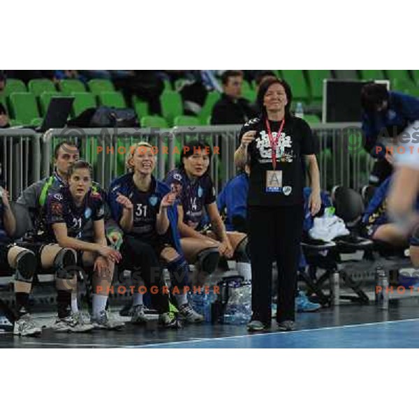 Marta Bon in action at the handball game RK Krim Mercator Ljubljana - Oltchim Valcea, played in the Women\'s EHF Champions league main round, 19.03.2011 , Stozice Arena, Ljubljana, 