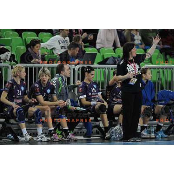 Marta Bon in action at the handball game RK Krim Mercator Ljubljana - Oltchim Valcea, played in the Women\'s EHF Champions league main round, 19.03.2011 , Stozice Arena, Ljubljana, 