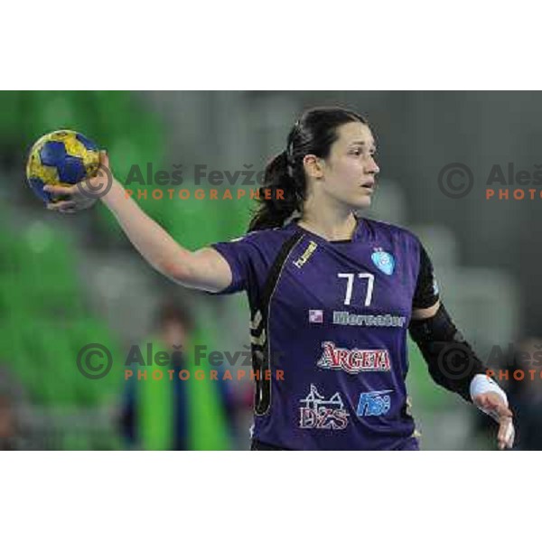 Andrea Lekic in action at the handball game RK Krim Mercator Ljubljana - Oltchim Valcea, played in the Women\'s EHF Champions league main round, 19.03.2011 , Stozice Arena, Ljubljana, 