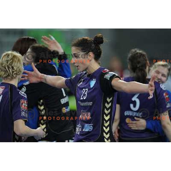 Andrea Penezic in action at the handball game RK Krim Mercator Ljubljana - Oltchim Valcea, played in the Women\'s EHF Champions league main round, 19.03.2011 , Stozice Arena, Ljubljana, 