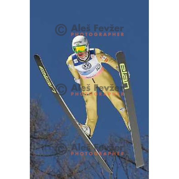 Peter Prevc (SLO) ski flying during Final competition of FIS World Cup Ski Jumping season 2010-2011 in Planica, Slovenia on March 20, 2011 