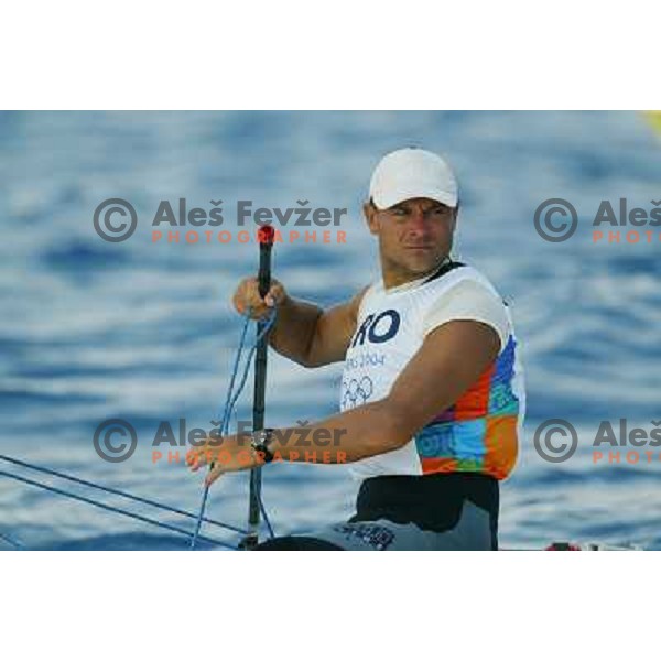 Mate Arapov of Croatia in sailing during summer Olympic games in Athens 2004, Greece 