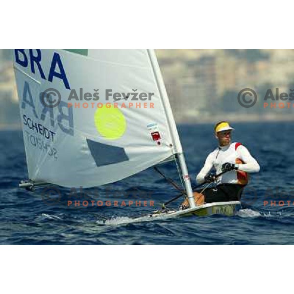 Scheidt of Brasil in sailing during summer Olympic games in Athens 2004, Greece 