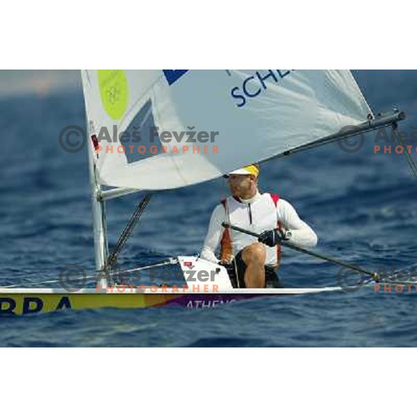 Scheidt of Brasil in sailing during summer Olympic games in Athens 2004, Greece 