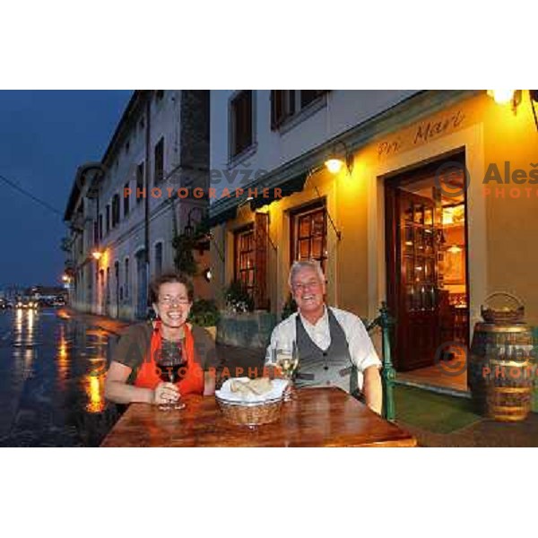 Gostilna- Trattoria Pri Mari in Piran, Slovenia attracts guests with fish dishes and cozy atmosphere thanks to Tomaz and Mara who are always there with a smile for everyone 