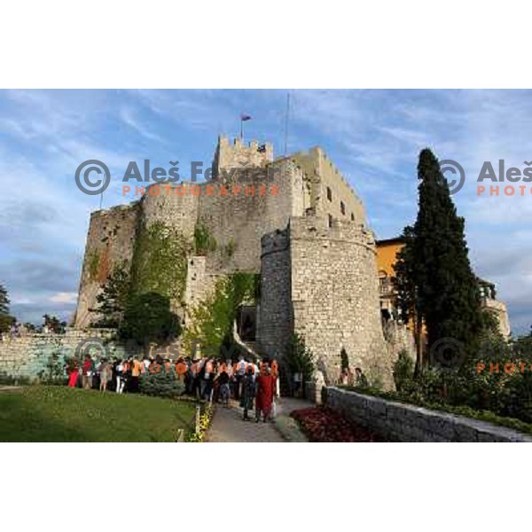 Duino Castle ( Devinski grad ) site of 5 editon "Mare e Vitovska", gastronomic event with Vitovska wine-indigenous grape variety of Italian Carso and Slovenian Kras and Vipava Valley combined with local cousine from top restaurants around Triest