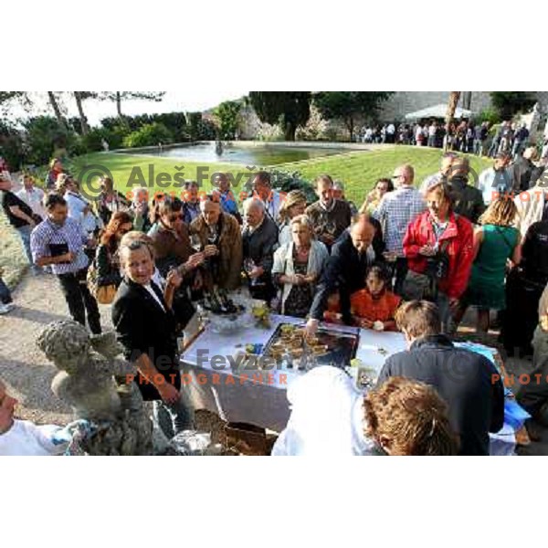 5 editon of "Mare e Vitovska", gastronomic event with Vitovska wine-indigenous grape variety of Italian Carso and Slovenian Kras and Vipava Valley combined with local cousine from top restaurants at Duino Castle, Trieste, Italy on June 24, 2011 