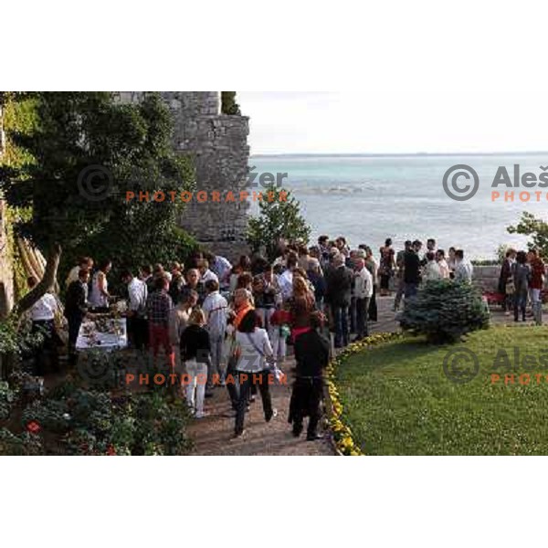 5 editon of "Mare e Vitovska", gastronomic event with Vitovska wine-indigenous grape variety of Italian Carso and Slovenian Kras and Vipava Valley combined with local cousine from top restaurants at Duino Castle, Trieste, Italy on June 24, 2011 