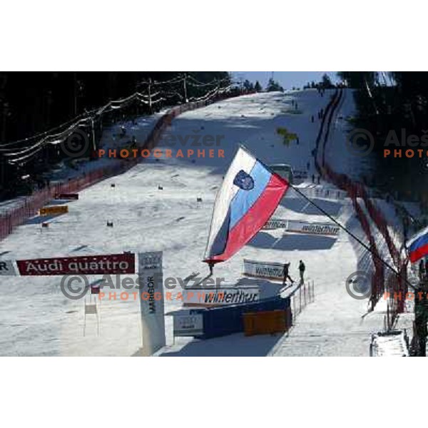 Maribor ski slope for World Cup Golden Fox Ladies competiton