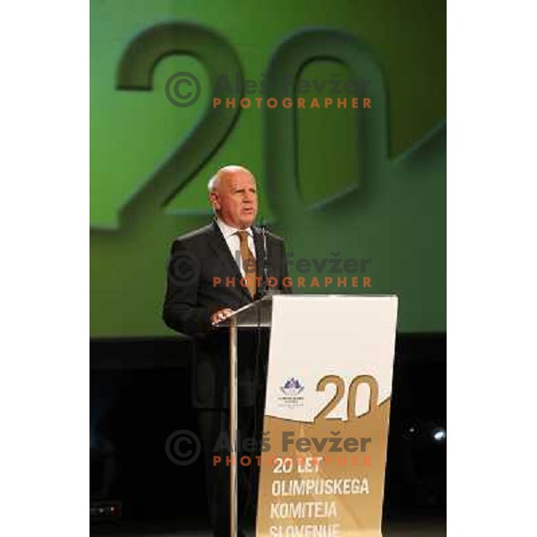 Janez Kocijancic, president of Olympic Commitee of Slovenia during 20th Anniversary in Grand Hotel Union, Ljubljana, Slovenia on October 12, 2011 