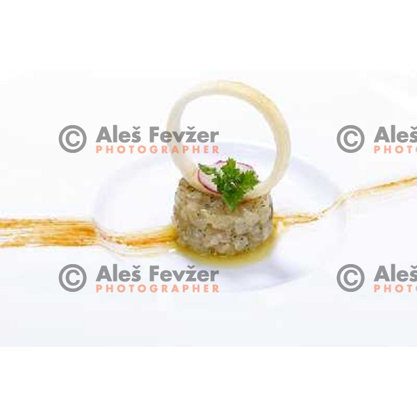 Haute Cuisine dishes created by Chef Bine Volcic in Promenada Restaurant at Bled, Slovenia on October 28, 2011 