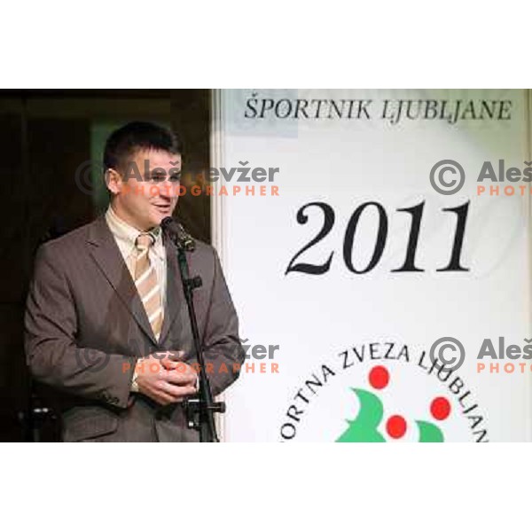 Janez Sodrznik during gala event "Sportsman of Ljubljana 2011" in Festival Hall, Ljubljana, slovenia on December 14, 2011 