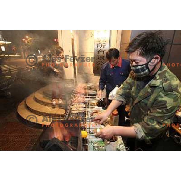 Street kitchen famous for its superb healthy food in downtown Shanghai. Located in the Yangtze River Delta in eastern China, Shanghai has more than 25 million people. It is a popular tourist destination renowned for its historical landmarks and new urban 